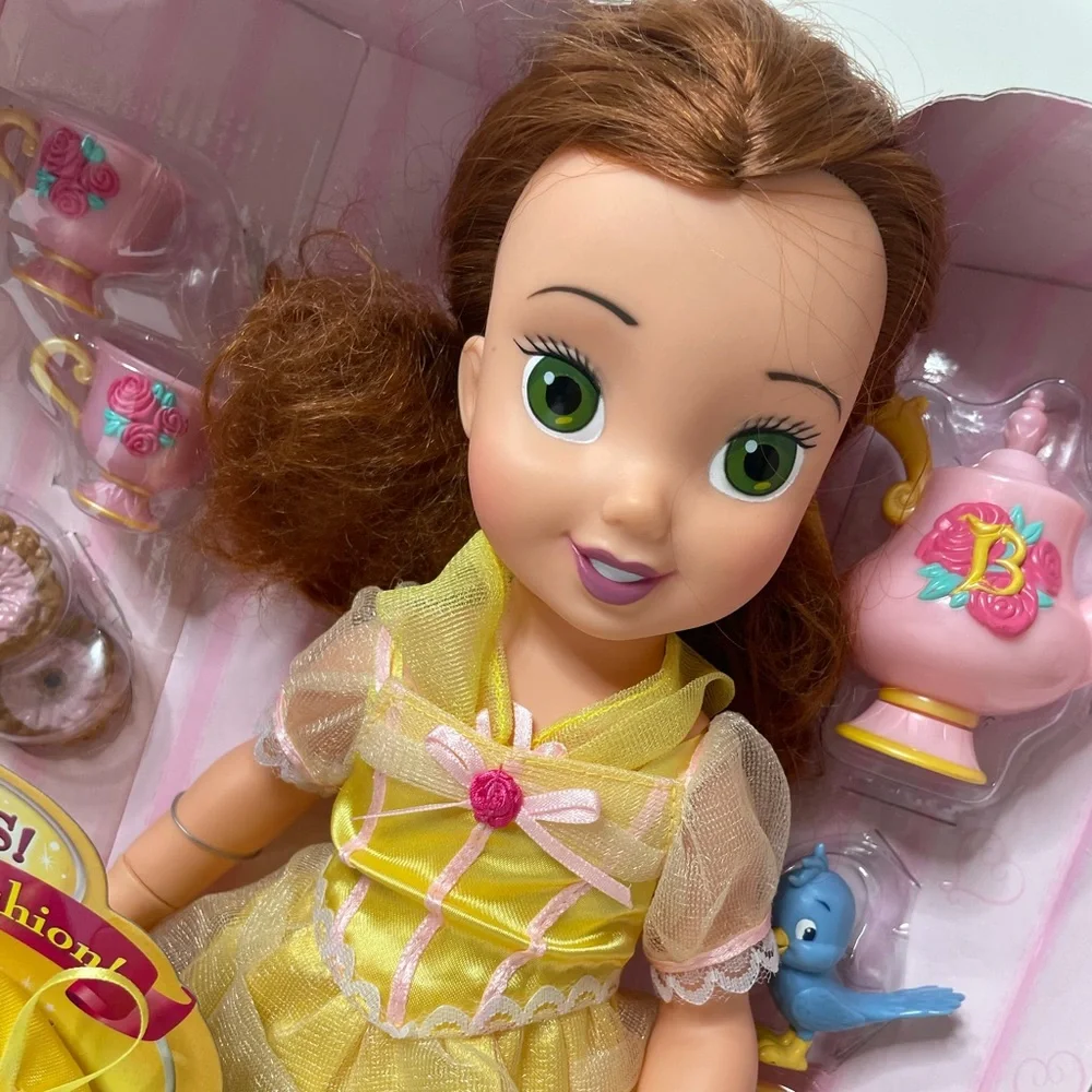 Rare Disney Belle Beauty & The Beast Doll Tea Party Before Once Upon A Time Y2K